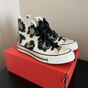 🚨🔥LAST CHANCE🔥🚨 Leopard Cheetah Print High Top Converse